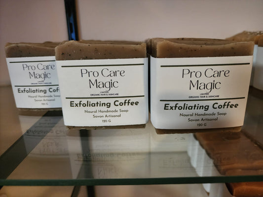 exfoliating coffee natural handmade soap